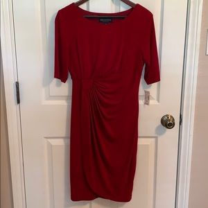 Deep red short sleeved dress